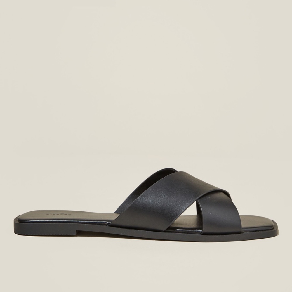 Black Crossover Slides size 8